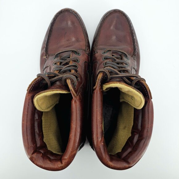 Timberland Vintage Moc Toe Leather Boat Dock Chukka Boots Brown Men\'s Size 8 USA main image 8